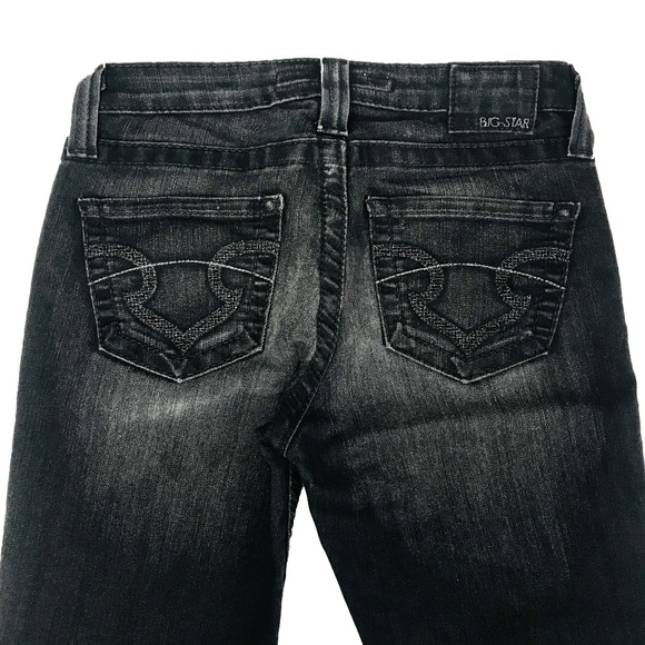Big Star Denim - Big Star Kayla Straight Mid Rise Fit Gray Jeans